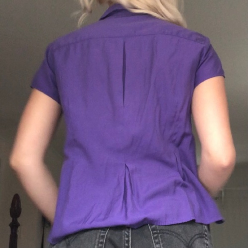 Purple Button Down Top - Picture 4 of 4